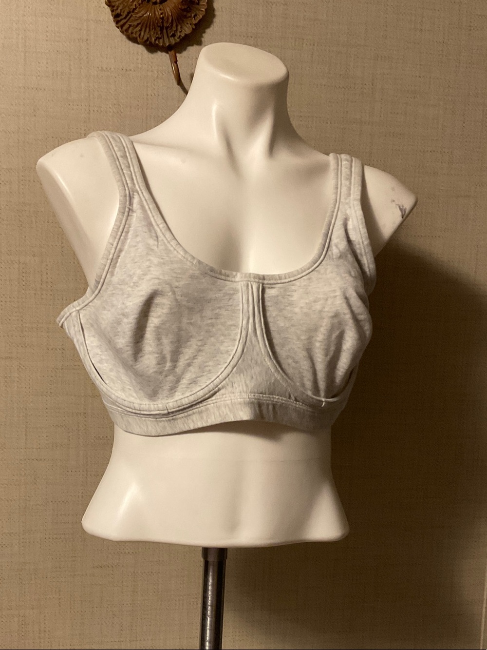 Everyday Comfort Cotton Support Bra — Light Gray